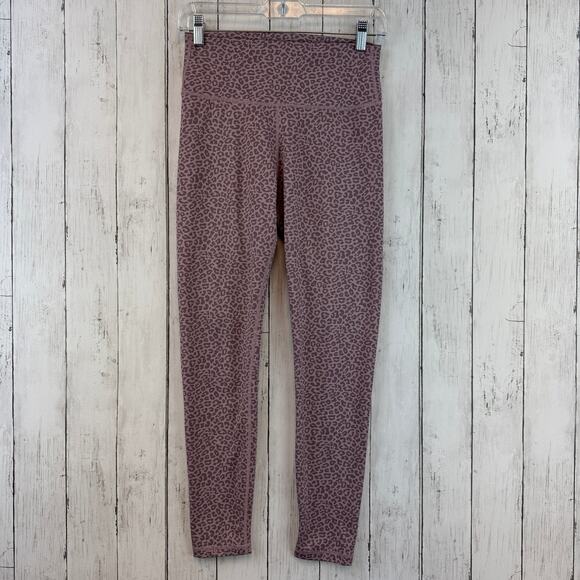 All Fenix x Anthropologie Pink Leopard High Rise 7/8 Ankle Leggings Size Medium - Picture 1 of 10